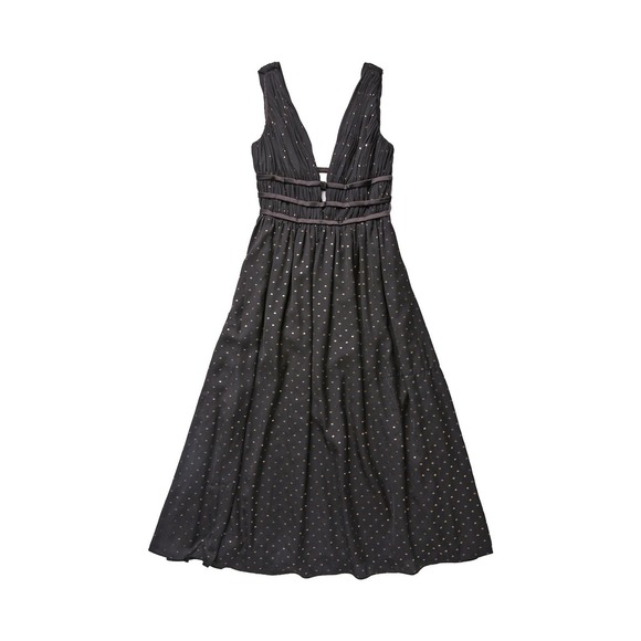 Monique Lhullier Women's Black with Gold Polka Dots Dress - Used - Size 4 - Picture 3 of 3